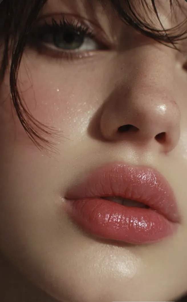 입술과 옆얼굴