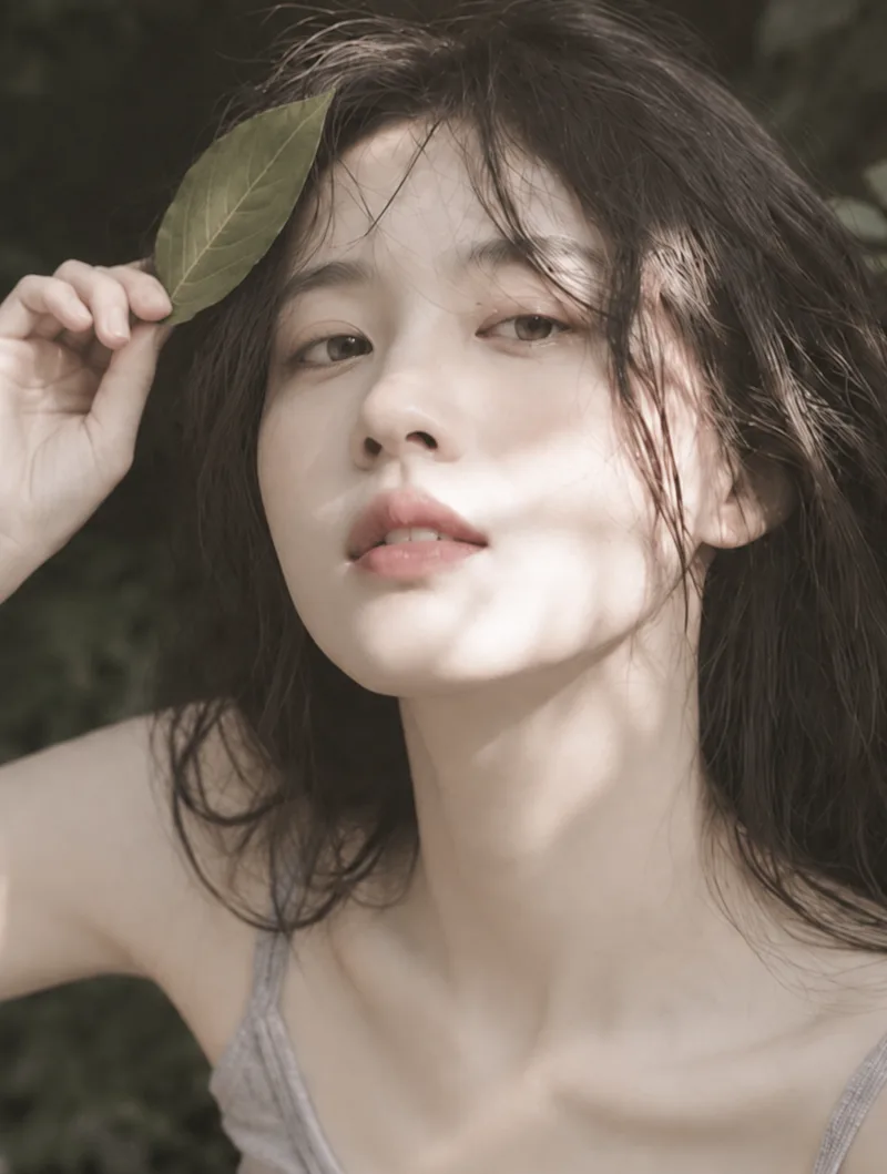 잎을 든 인물